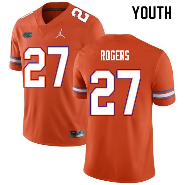 Youth NCAA Florida Gators Jahari Rogers #27 Stitched Authentic Nike Orange College Football Jersey XZM3565IU